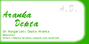 aranka depta business card